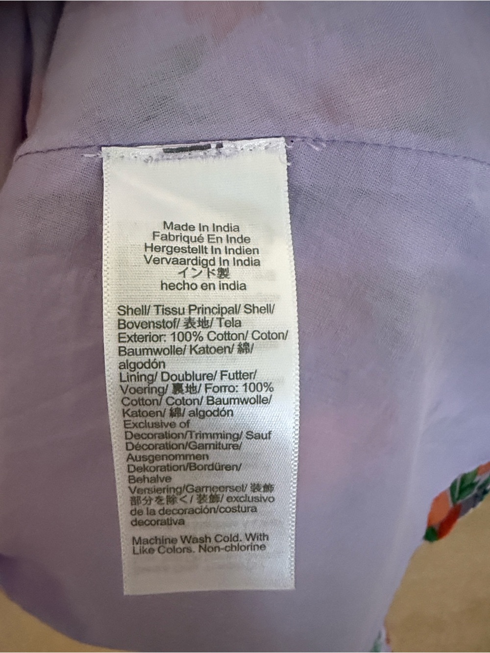 J.Crew Orange Print Lavender Midi Tiered Dress NWOT 0P - Picture 5 of 5